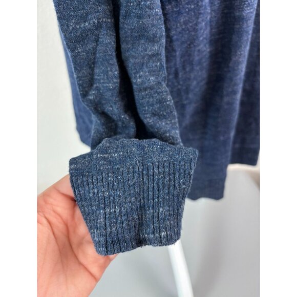 Eileen Fisher women's small blue heathered oversized long sleeve sweater top - Picture 5 of 7